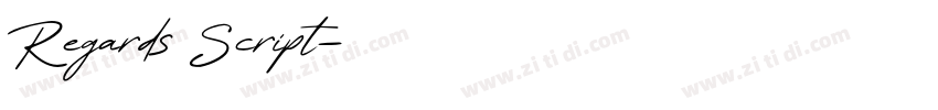 Regards Script字体转换